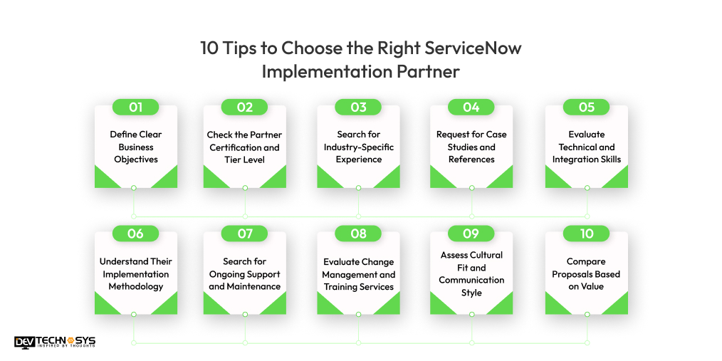 Servicenow Implementation Partner Selection Criteria