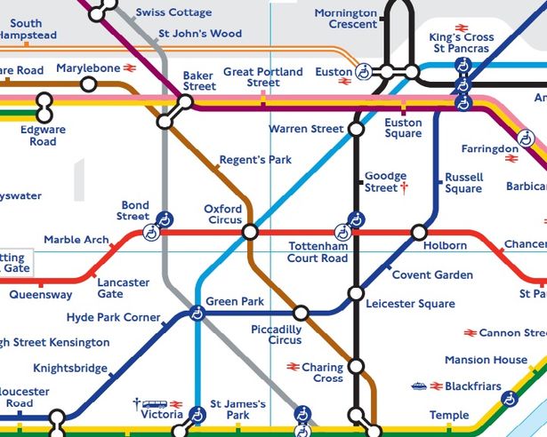 Tube London Victoria to Kings Cross