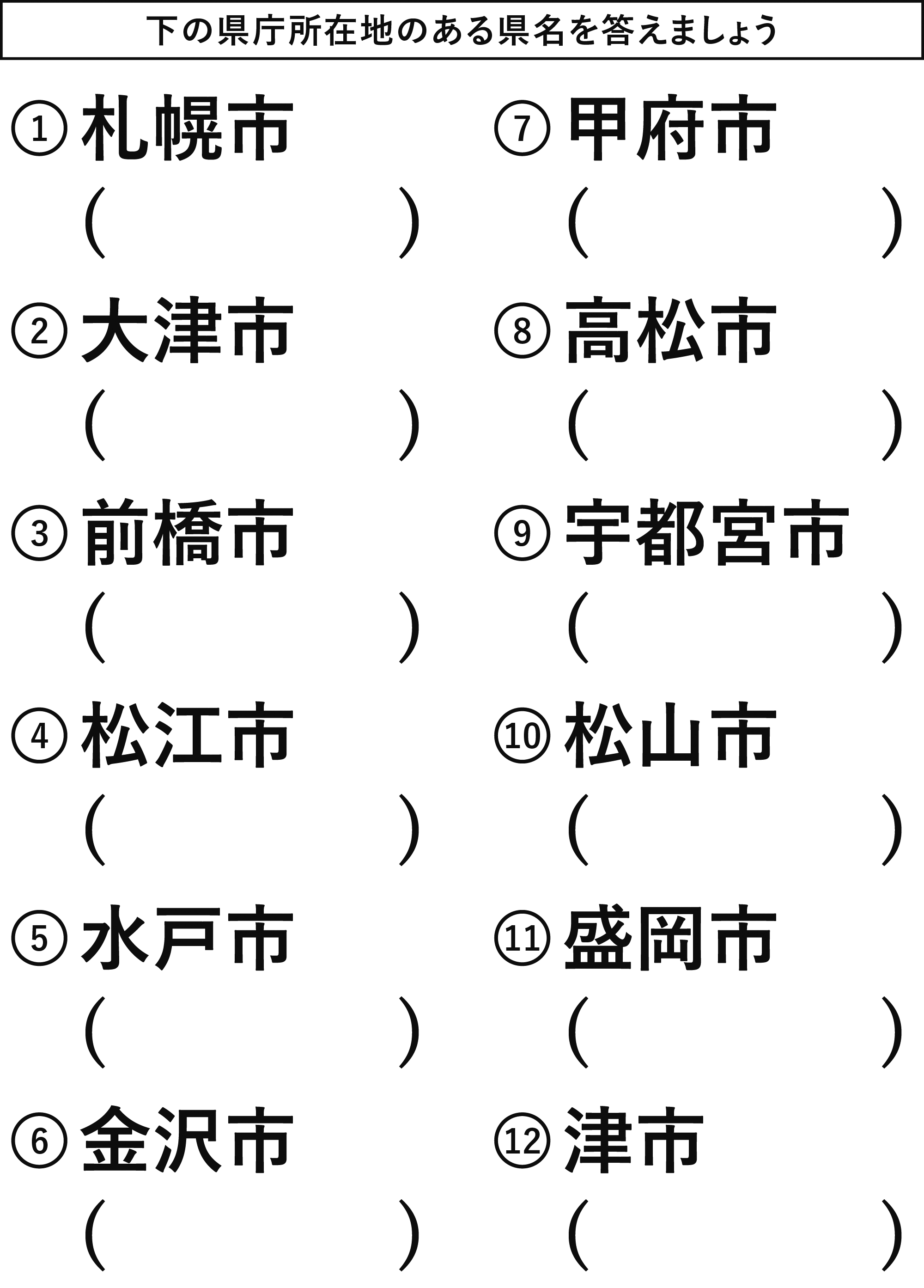 県庁所在地クイズに挑戦！大人も間違える難問と覚え方徹底解説