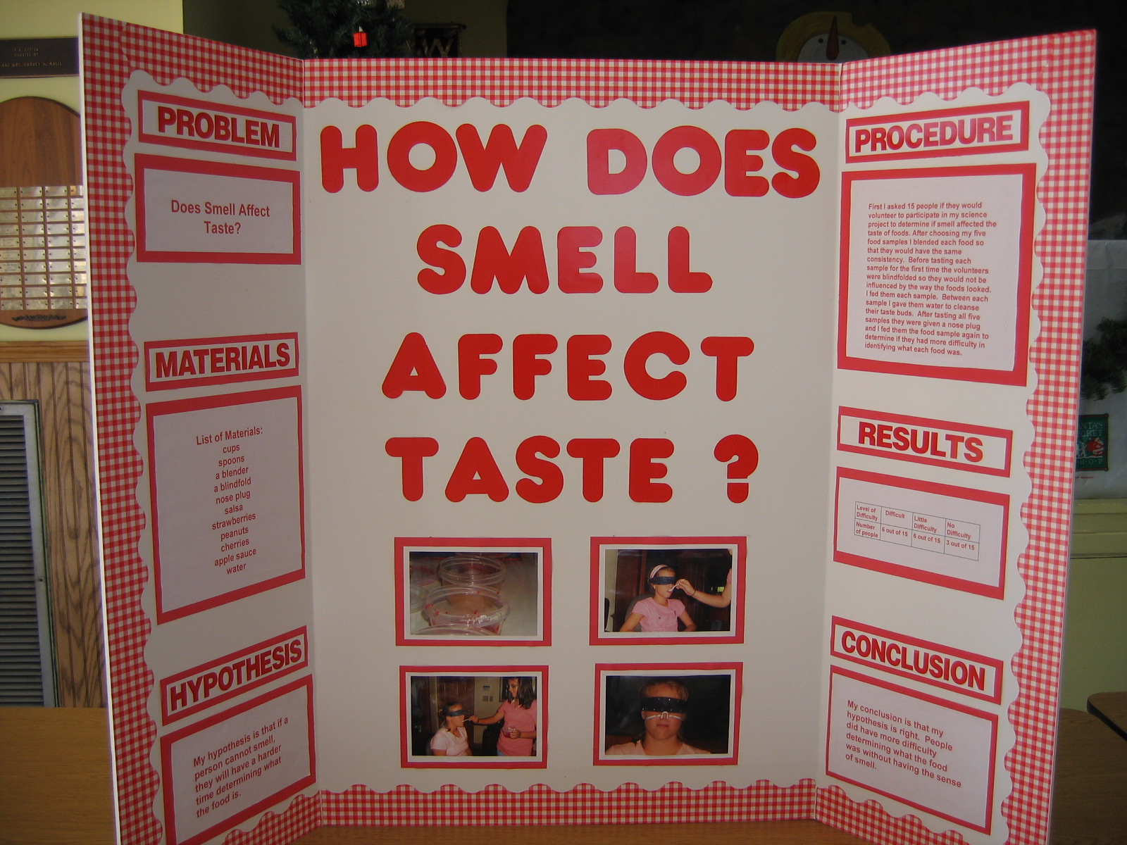 Science Fair Project How Does Smell Affect Taste
