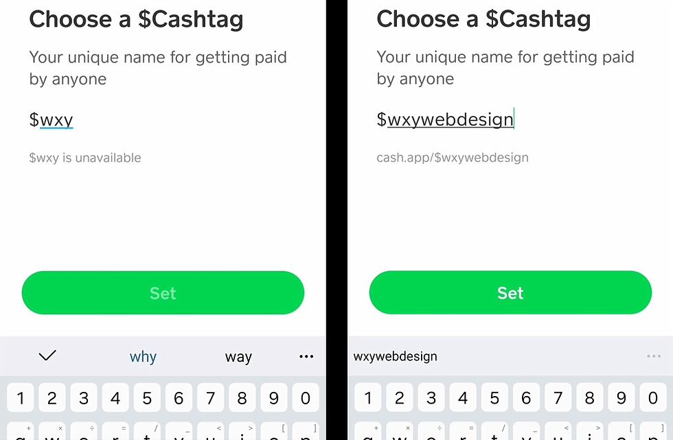 Choose a Cashtag Name