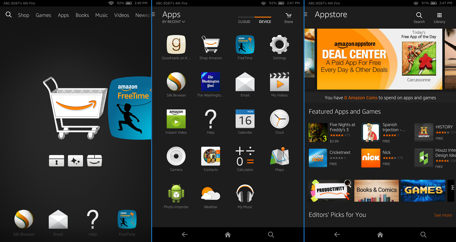 Amazon App Store App for Android Tablet