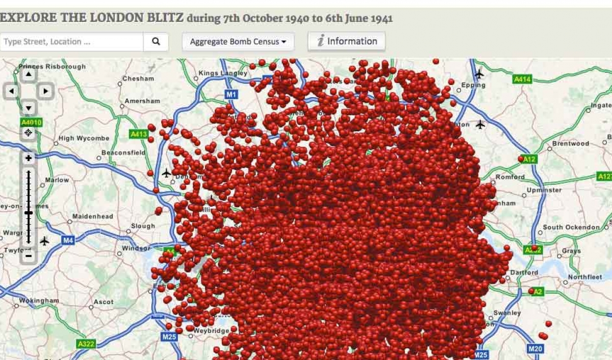 London World War 2 Bomb Map