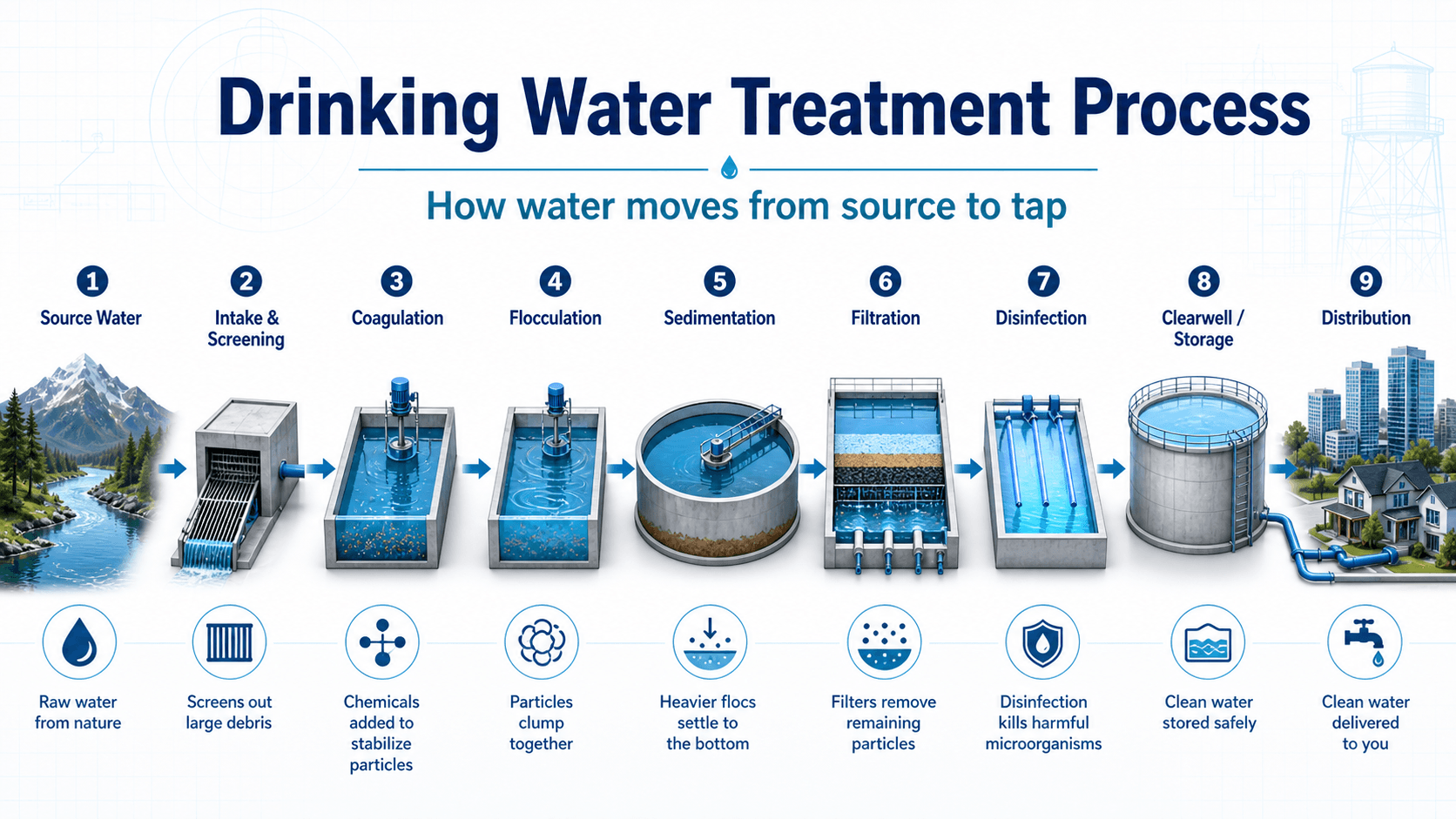 Water Treatment Processes for Drinking Water
