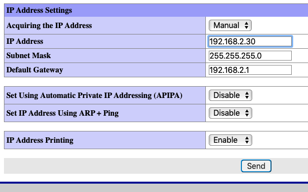 Epson Printer Ip Address