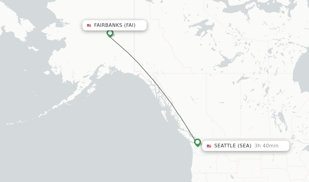 Flight Time Fairbanks to Seattle
