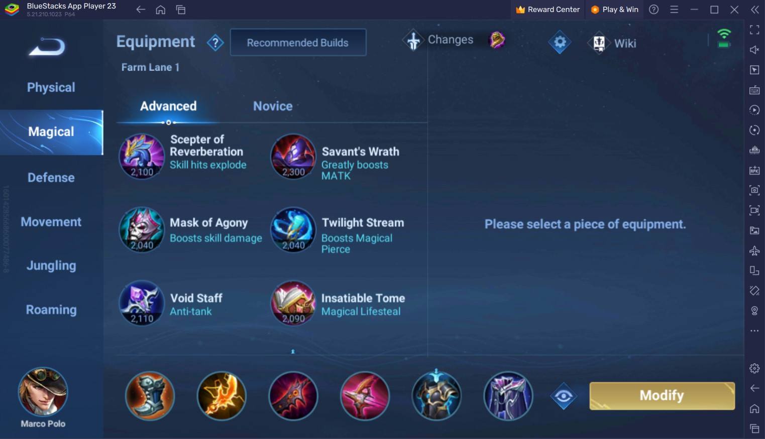 Simulador De Build Honor of Kings