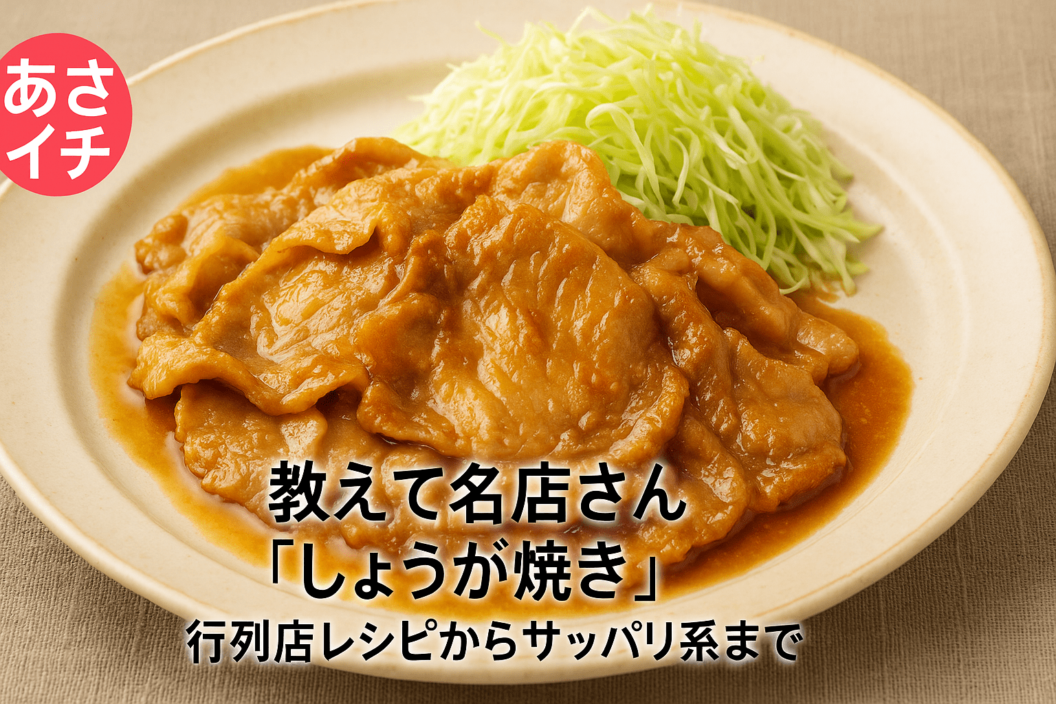 あさイチ直伝の生姜焼き！肉が劇的に柔らかくなる黄金比の極意
