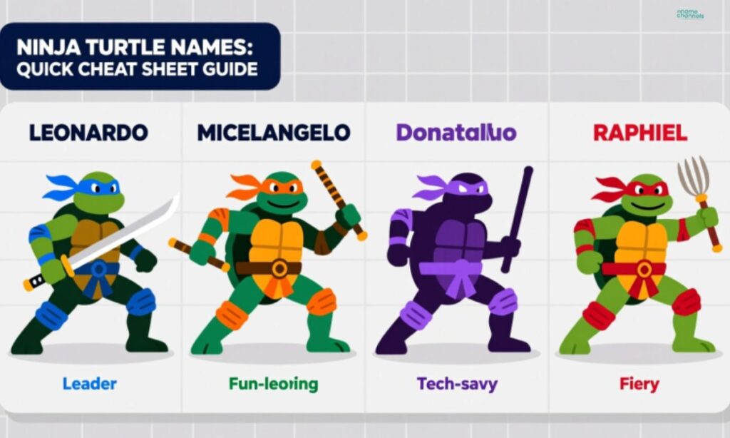 Ninja Turtle with Names