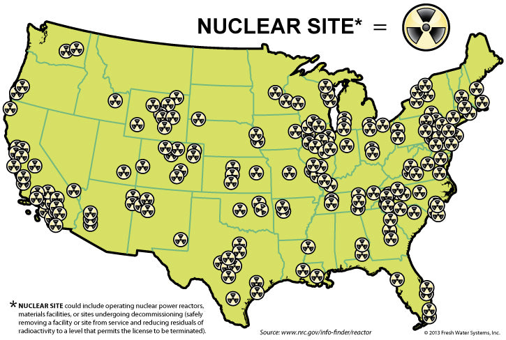 Nuclear Sites in the Us Map