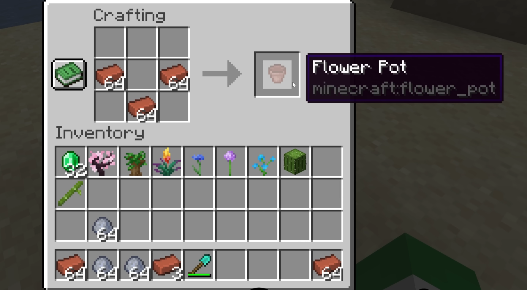 How to Make Flower Pot Minecraft