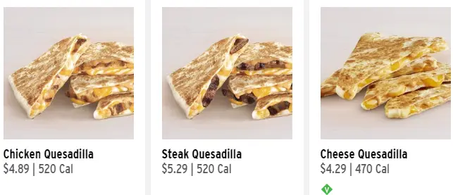 How Much Is Quesadilla at Taco Bell