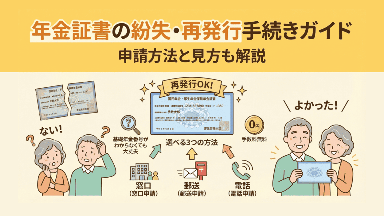 【2026最新】年金証書再発行の全手順！即日受取の条件と必要書類