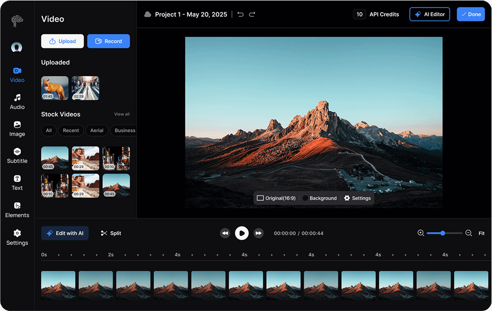Ai Video Editing Online Free