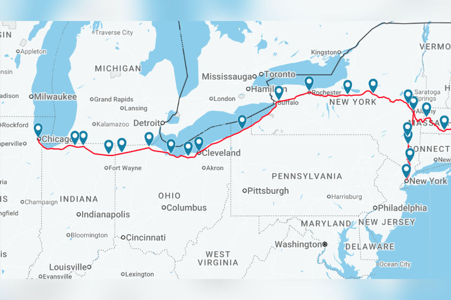 Train from New York to Chicago