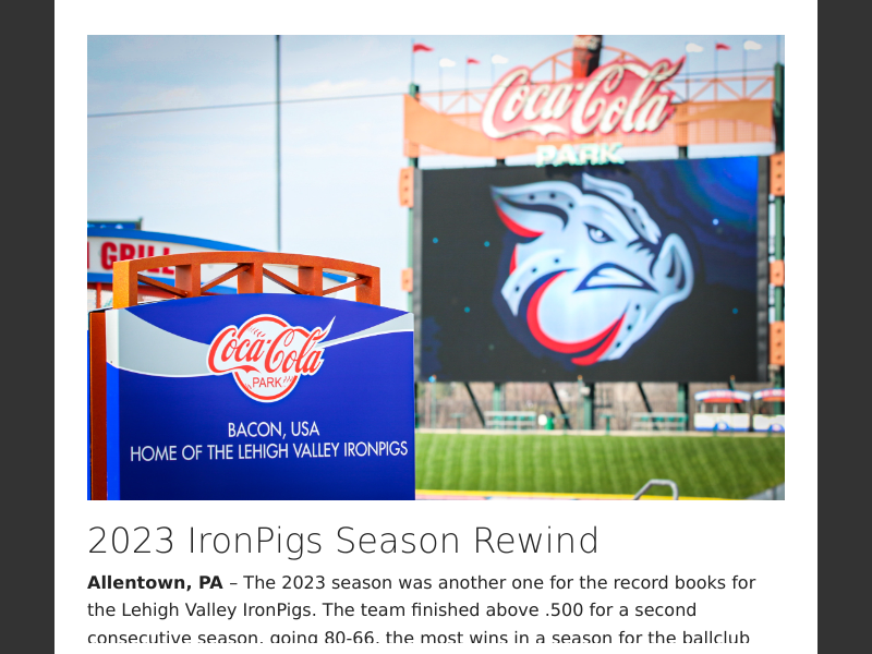 Iron Pigs Bag Policy 2026