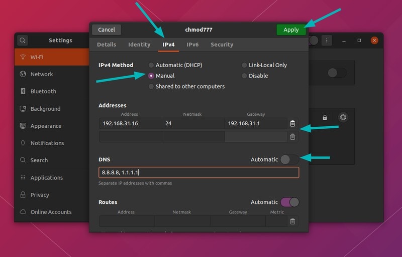 Ubuntu Assign Static Ip Address