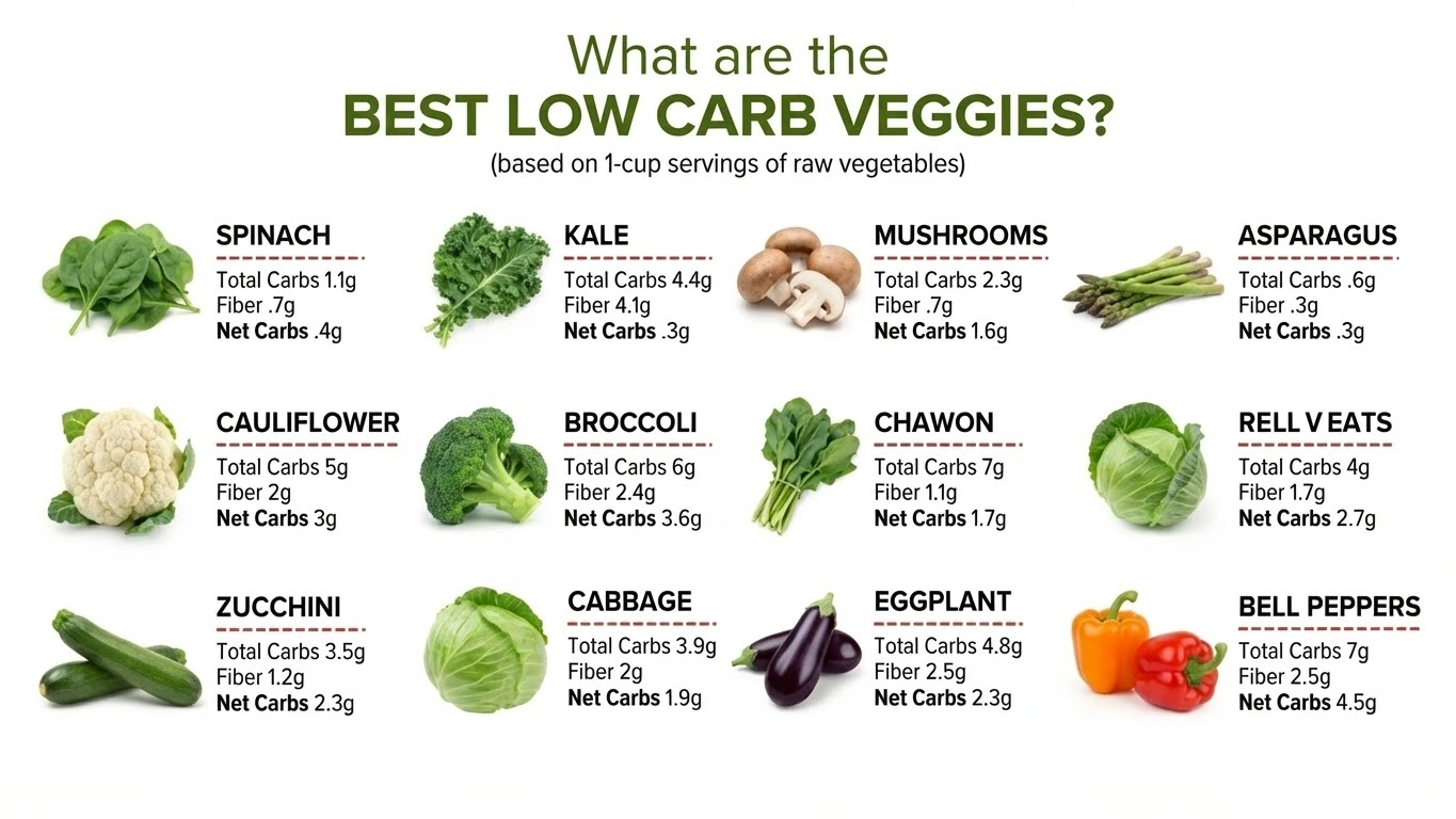 Veggies Low in Sugar and Carbs