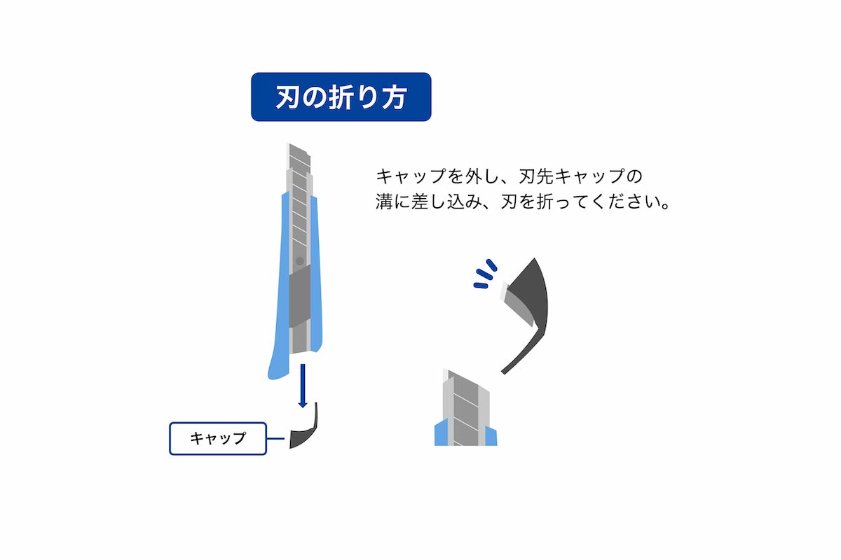 カッターの刃の折り方解説｜折る向きの危険性と刃を飛ばさない安全術