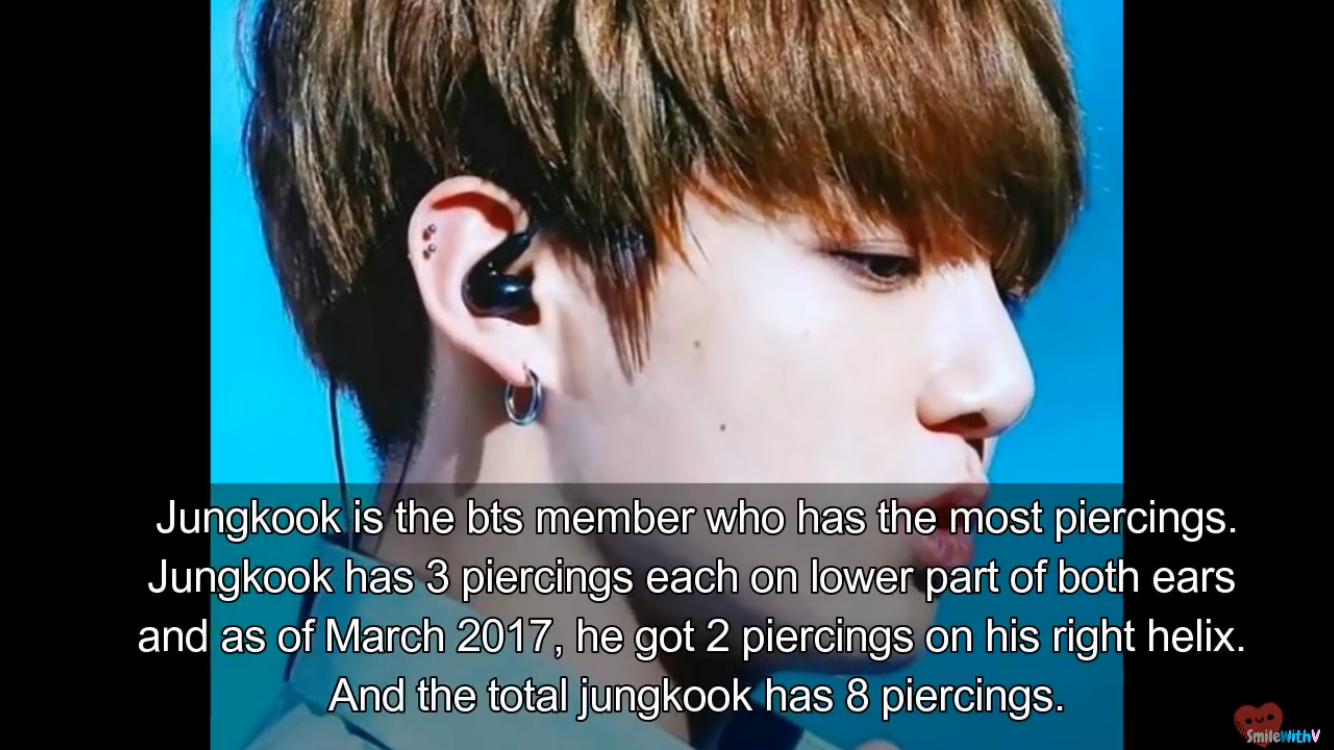 Which Member in Bts Don't Wear Piercings