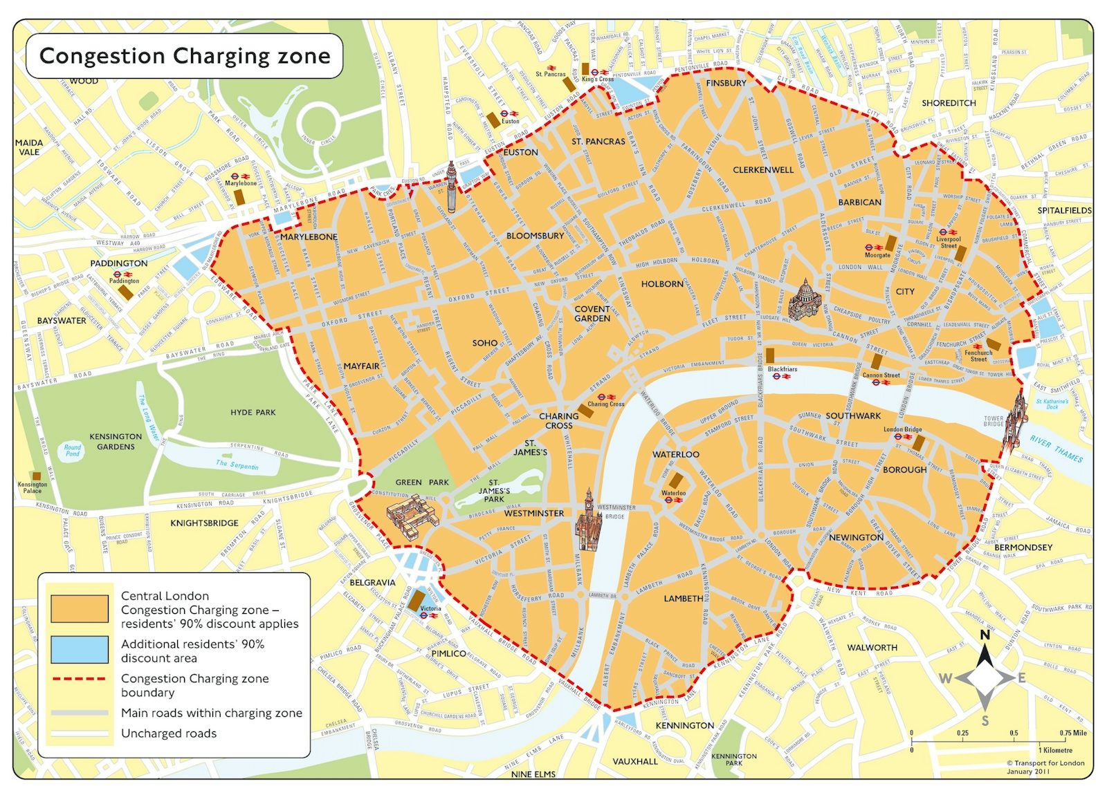 Is Marylebone Road in Congestion Zone