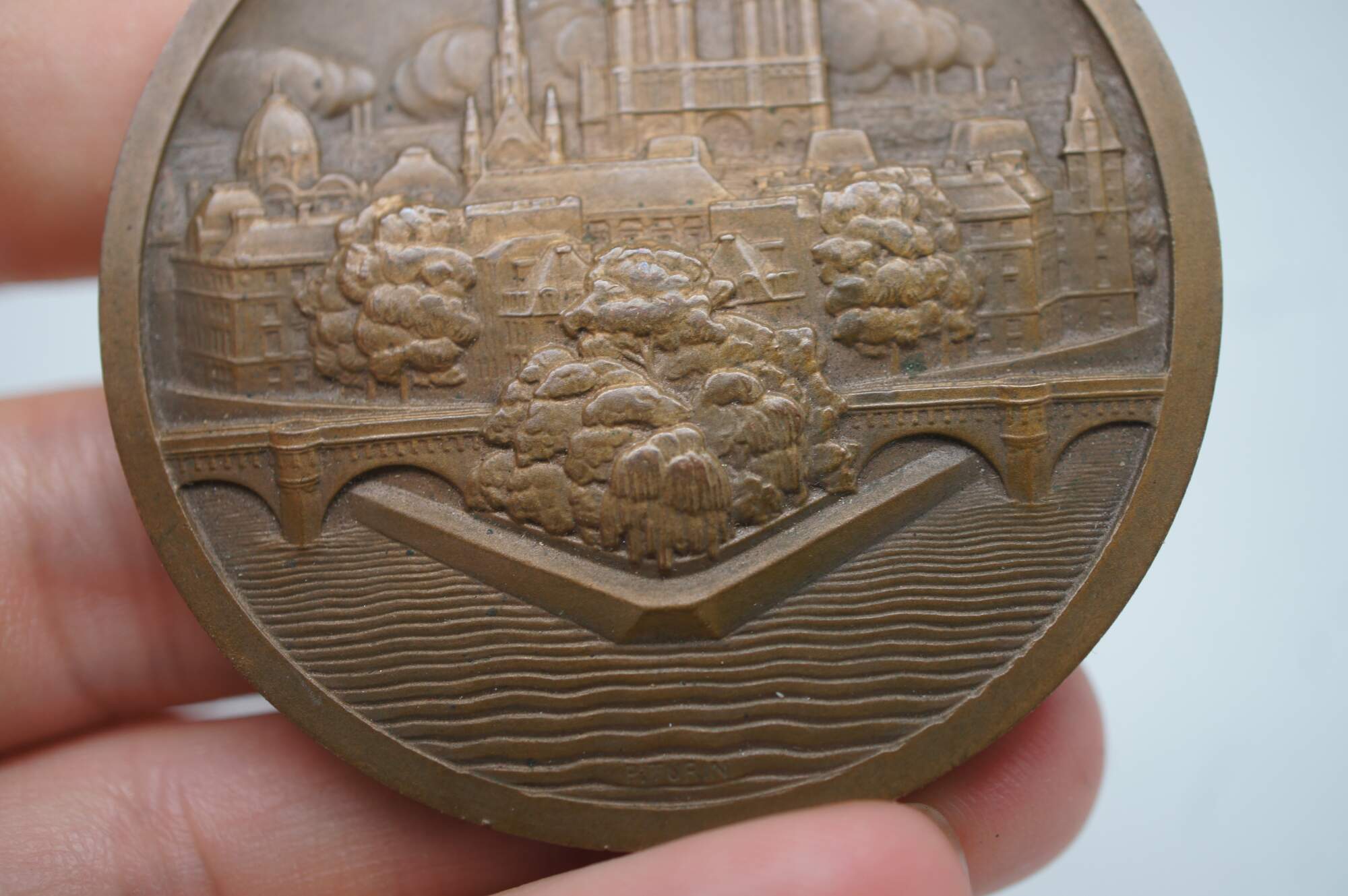 1884 Universal Exhibition in Turin Bronze Medal Biscuit