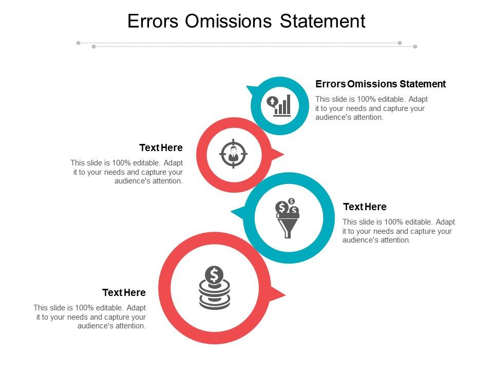 Errors and Omissions Statement Examples