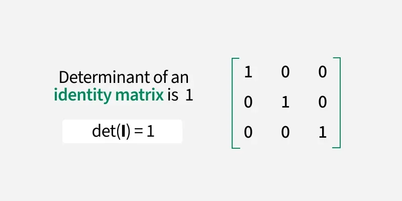 Determinant of the Identity Matrix