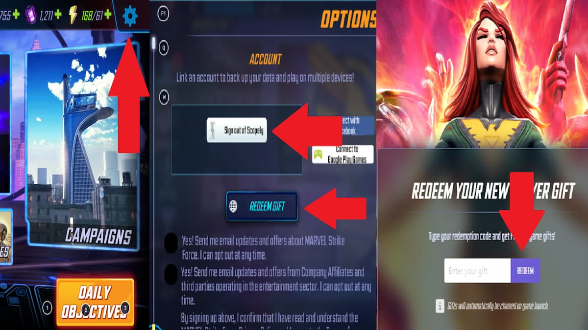 Marvel Strike Force Redeem Code Free