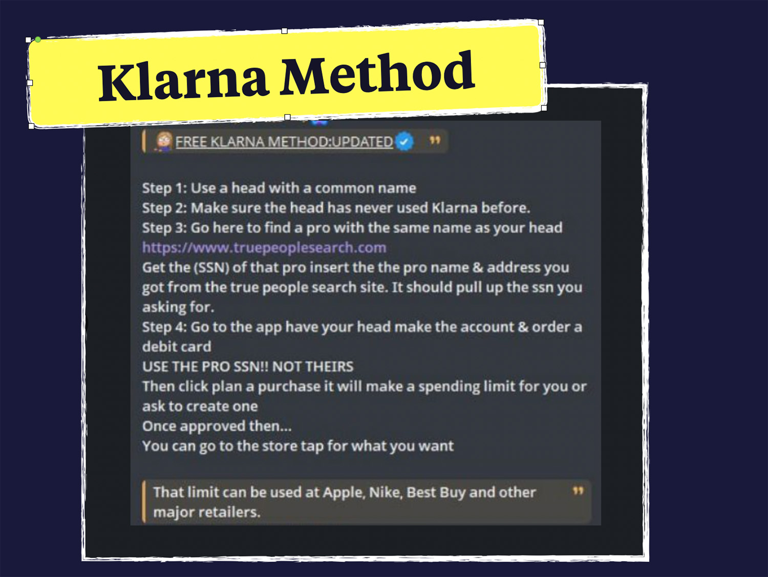 Klarna Method Reddit