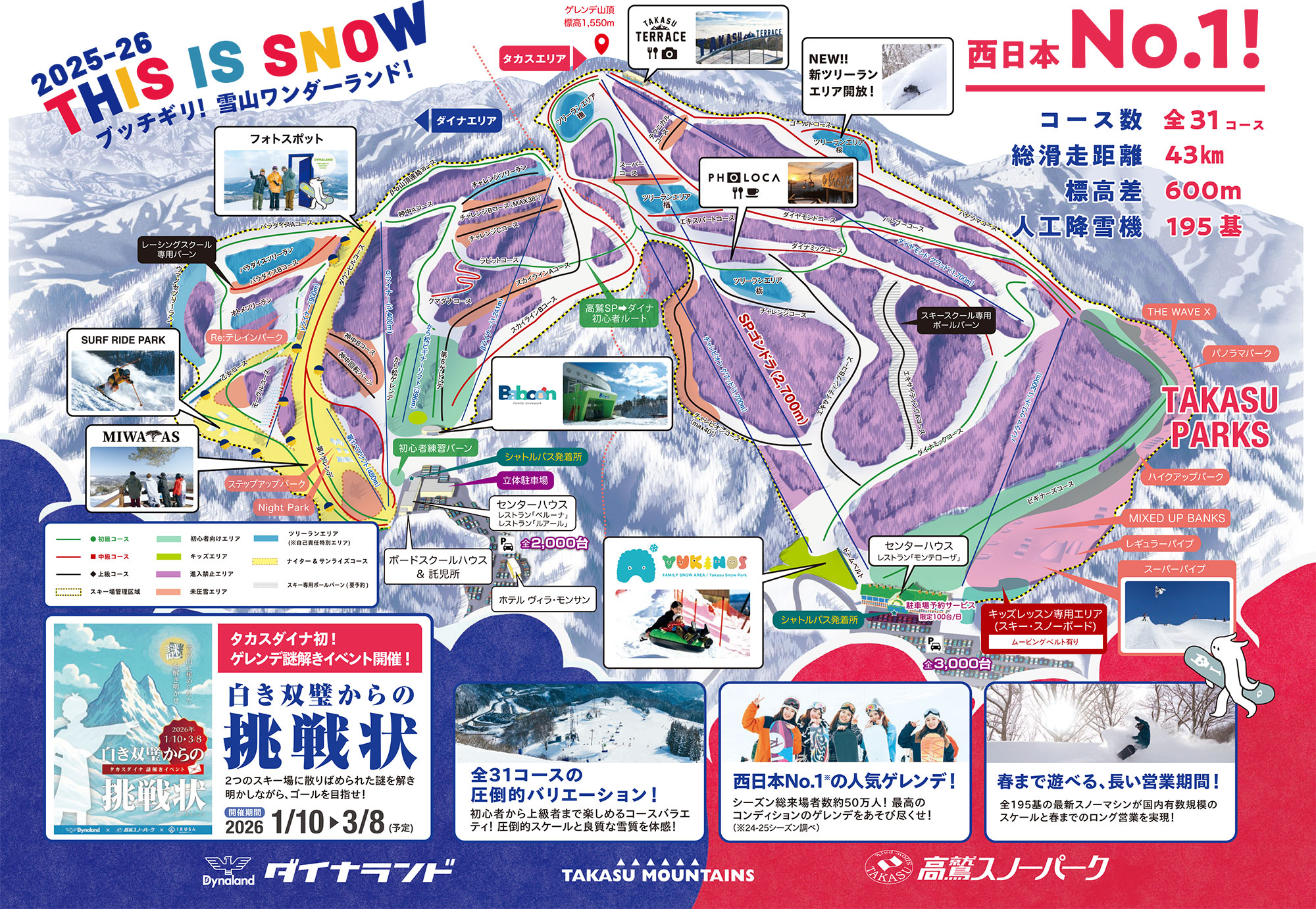 高鷲スノーパーク2026完全攻略！割引リフト券と混雑回避の極意