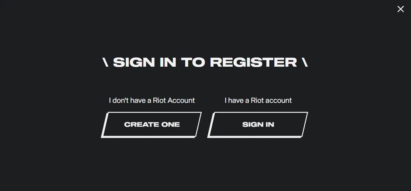 Riot Games Sign Up