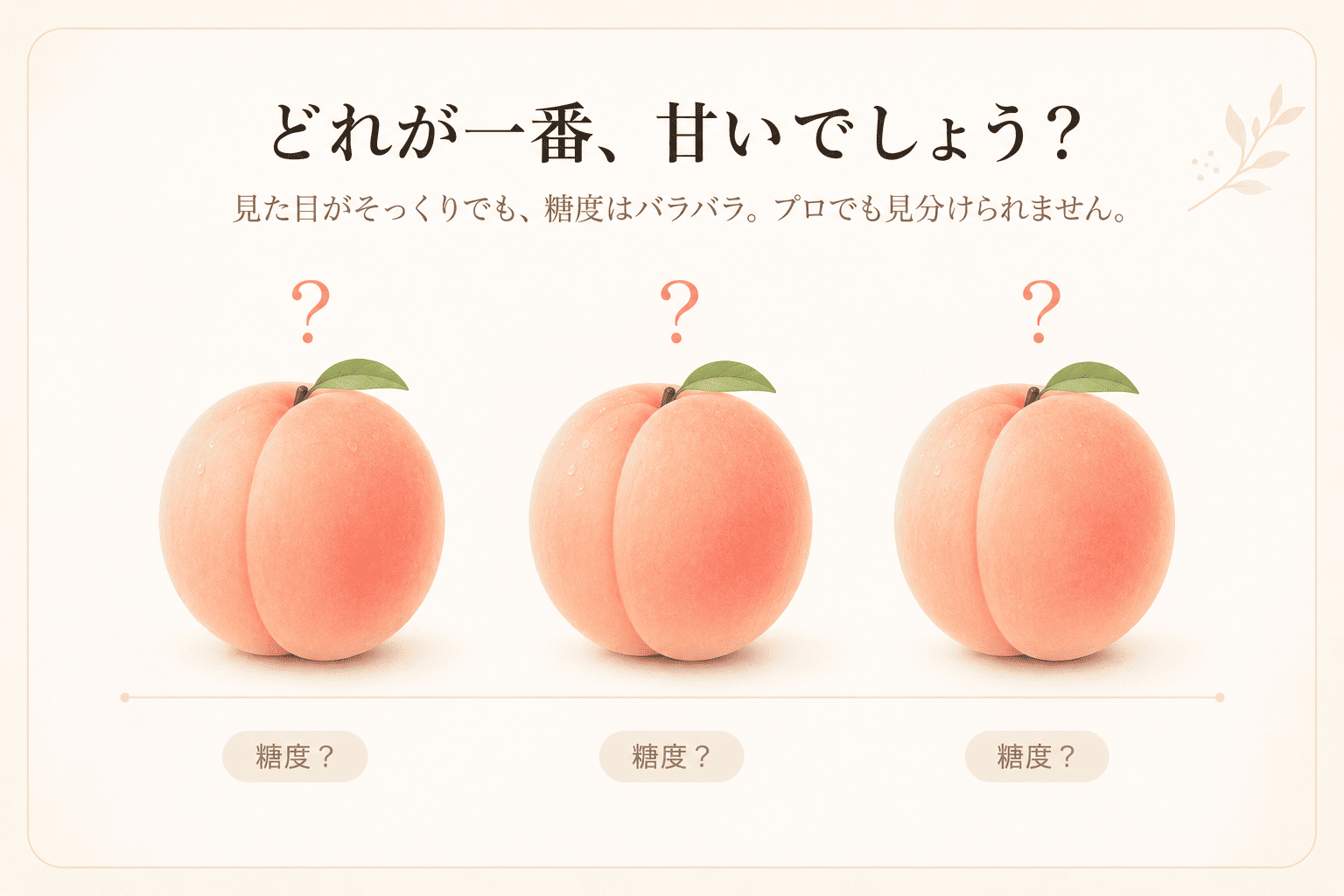 プロ直伝！美味しい桃の見分け方と甘い完熟サイン徹底解説