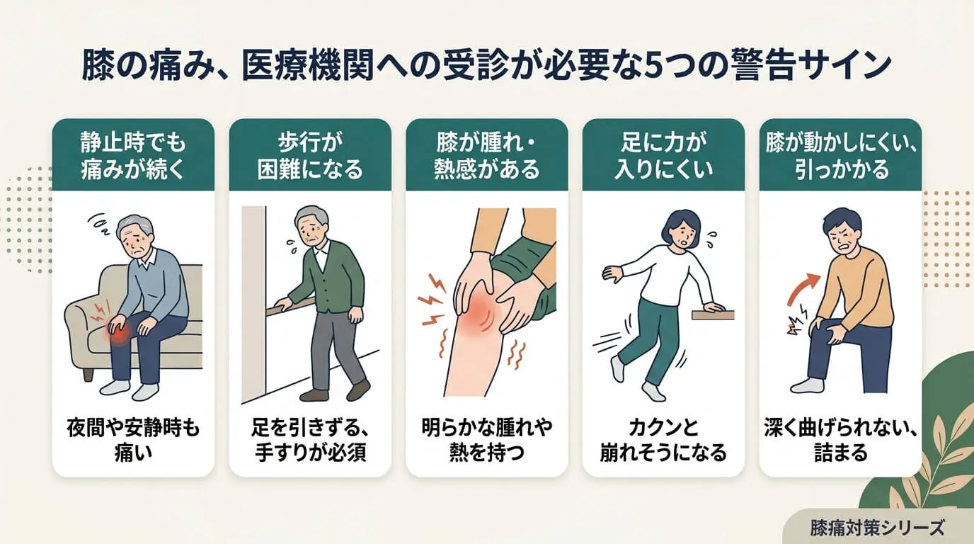 膝が痛い時にやってはいけない行動5選！悪化させるNg習慣と正しい対処法