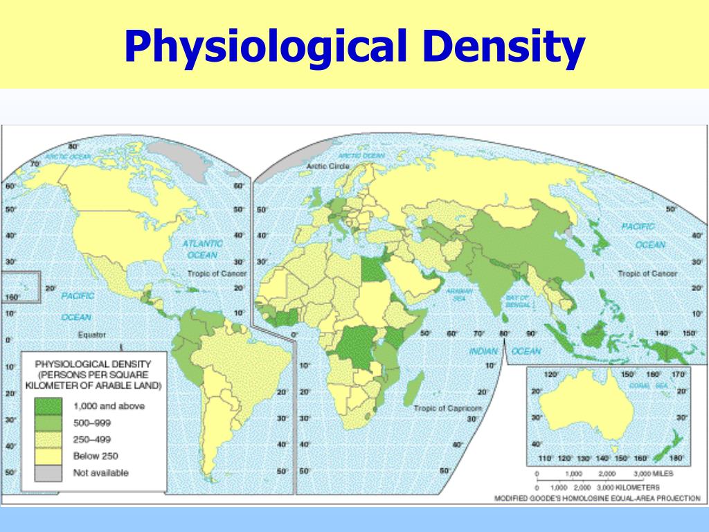 Physiological Population Density Ap Human Geography Definition