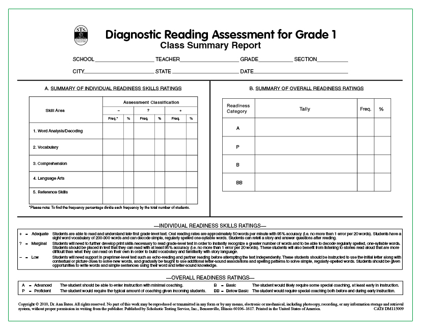 Dra Reading Assessment Pdf Free Download